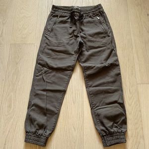 TNA khaki joggers size 4